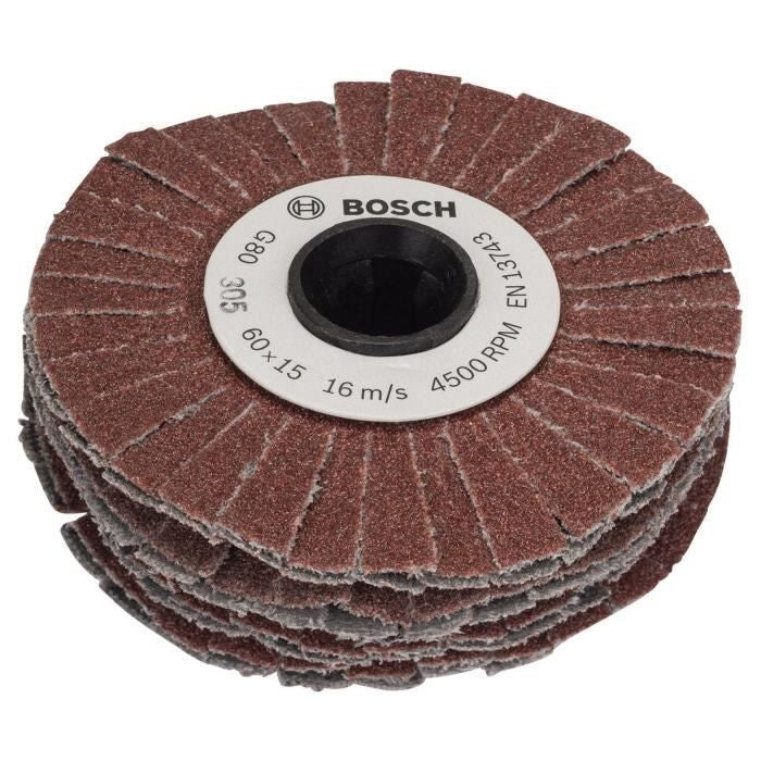 Cylindre abrasif Bosch - (Accesssoire pour Texoro, Grain 80, Largeur 15mm, Souple) afbeelding 1