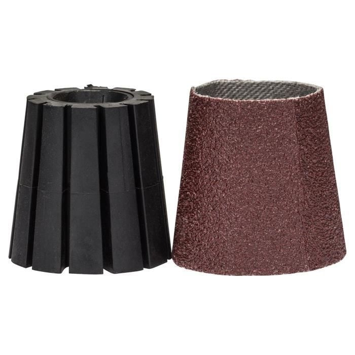 Set porte-manchon et manchon abrasif Bosch - (Accessoire pour Texoro, Grain 80, Largeur 30mm, Conique) afbeelding 1