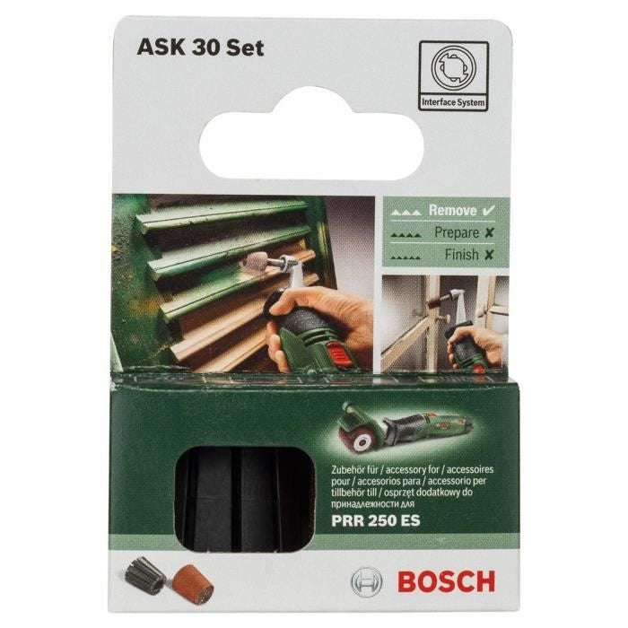 Set porte-manchon et manchon abrasif Bosch - (Accessoire pour Texoro, Grain 80, Largeur 30mm, Conique) afbeelding 2