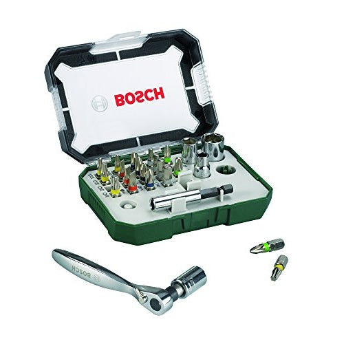 Bosch - Knarrenschraubendreher mit Bit-Satz - 26 Stücke - in Koffer afbeelding 2