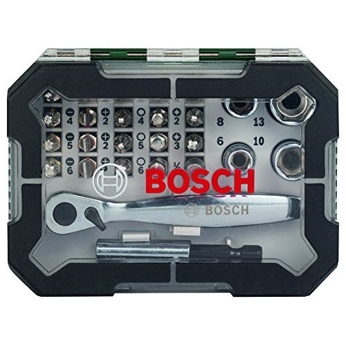 Bosch - Knarrenschraubendreher mit Bit-Satz - 26 Stücke - in Koffer afbeelding 3