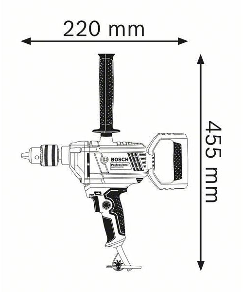 Bosch 0 601 1B0 000 drill 630 RPM 3 kg Black  Blue afbeelding 2