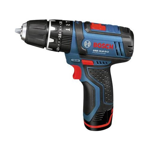 Bosch GSB 12V-15 Professional - Bohrhammer/Treiber - schnurlos - 2 Geschwindigkeiten - Bohrfutterschlüssel 10 mm - 30 N·m - 2 Akkus - 12 V (06019B690H) afbeelding 1
