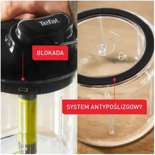 Tefal K13204 Manueller Essenszerkleinerer Schwarz - Grün - Transparent (K13204) afbeelding 6
