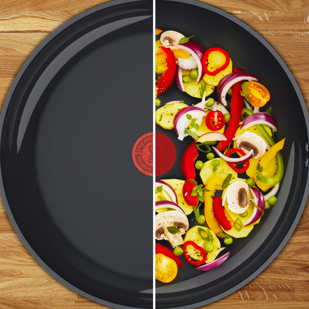 Tefal Change Black Ceramic Wok Pan 28 cm Black C47619