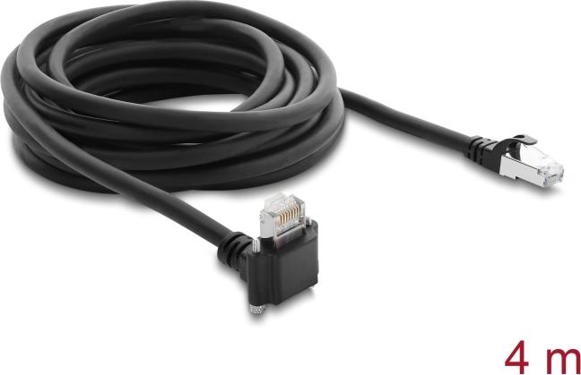 Delock GigE Camera Cable RJ45 90° Angled 4 m Black 80967