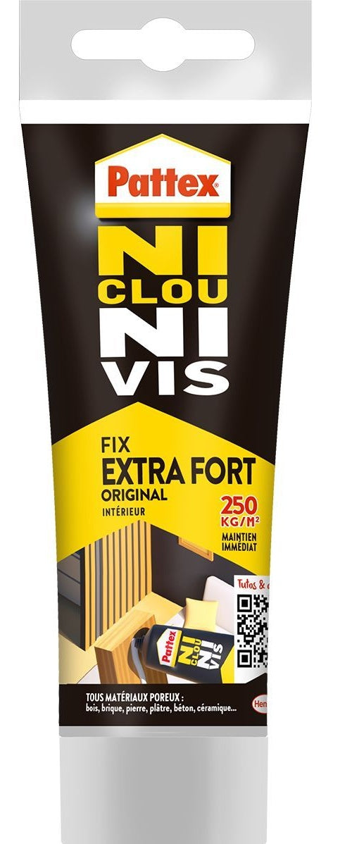 Colle de fixation - PATTEX - Ni Clou Ni Vis - Extra fort - Tube - 52g afbeelding 1