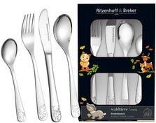 Ritzenhoff & Breker Children's Cutlery Set "Forest Animals" 4-Piece Stainless Steel (818130)