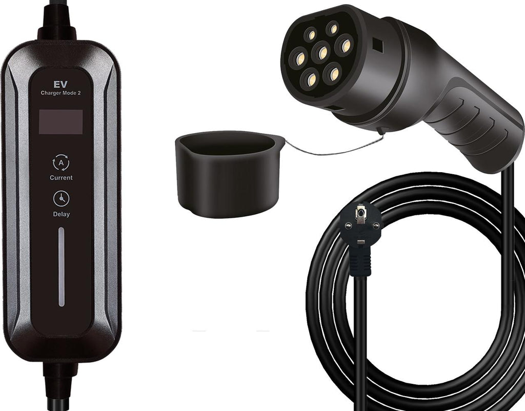Helos Electric Car Charging Cable - Type 2 to Schuko - 5 m - 16A 1-phase 3.6kW