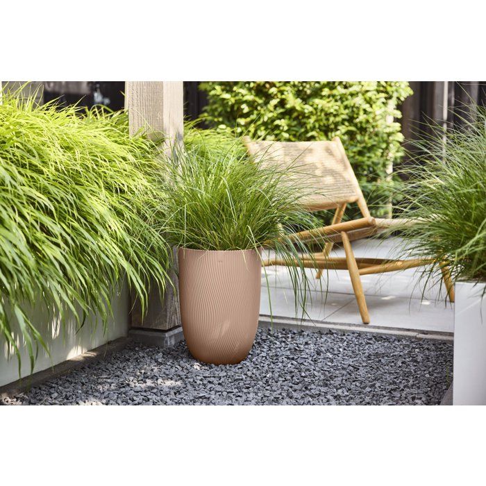 ELHO Tall Flower Pot - Sereh Tall 30 - 22 L - L 30 x W 29.5 x H 41 cm - Brown