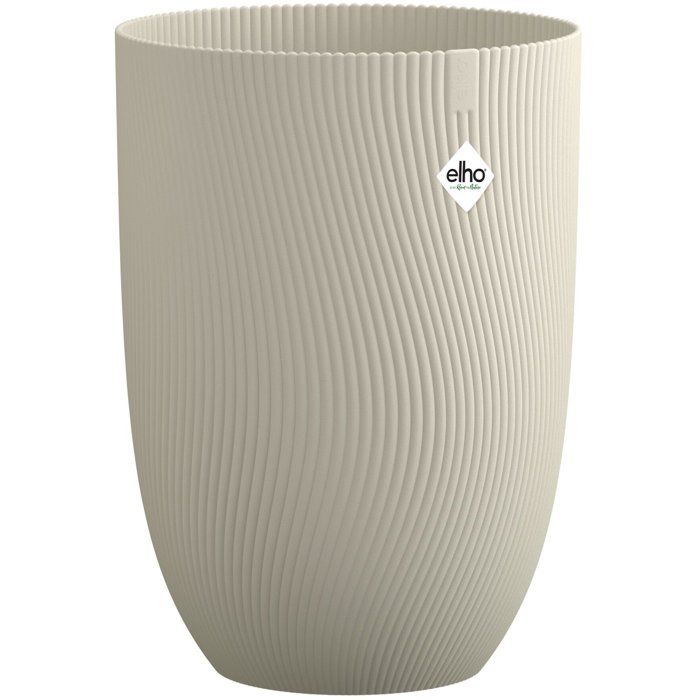 ELHO Sereh Tall Flower Pot 30 - Beige - L 30 x W 29.5 x H 41 cm - Balcony/Indoor/Outdoor