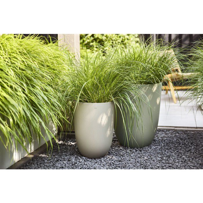 ELHO Sereh Tall Flower Pot 30 - Beige - L 30 x W 29.5 x H 41 cm - Balcony/Indoor/Outdoor