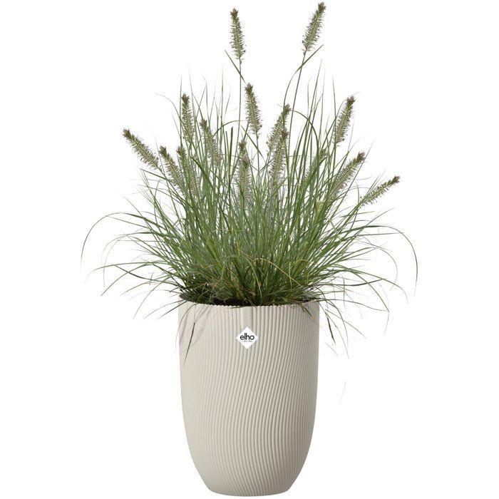 ELHO Sereh Tall Flower Pot 30 - Beige - L 30 x W 29.5 x H 41 cm - Balcony/Indoor/Outdoor