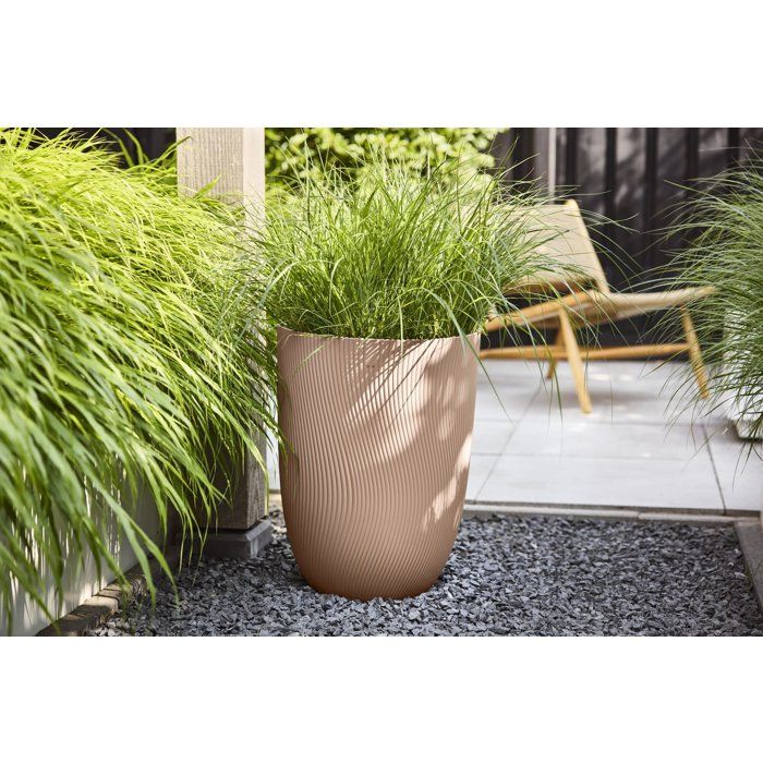 ELHO Tall Flower Pot - Sereh Tall 40-50 L - Ø 39 x H 53 cm - Brown - Balcony/Indoor/Outdoor