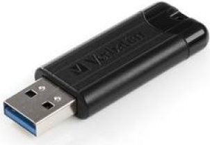 Verbatim Store 'n' Go Pin Stripe USB Drive - 256 GB - USB 3.0 - Black