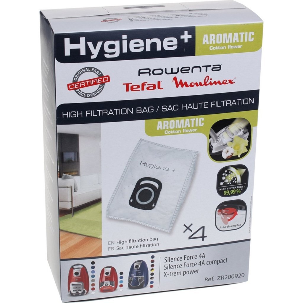 Rowenta ZR200920 Hygiene Plus Aromatic Dust Bags 4 Pieces