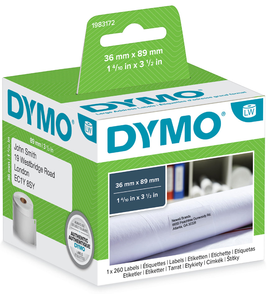 DYMO LW Shipping Labels - 102x210mm - 140 pcs - For LW 4XL/5XL Only