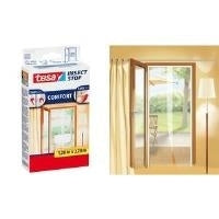 tesa Fliegengitter COMFORT für Türen, 2 x je 0,65 m x 2,50 m 2-teilig, waschbar bis 30 Grad, UV-beständig (55910-00020-00)