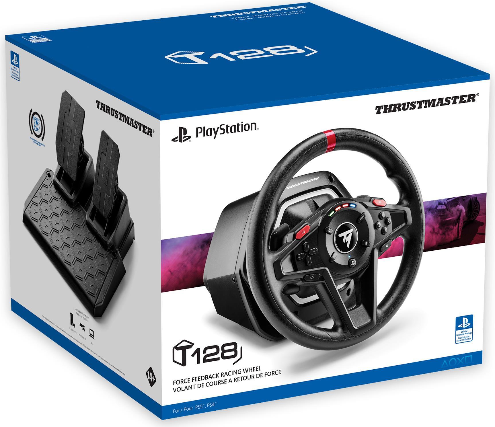 ThrustMaster T128 Steering Wheel and Pedal Set - Wired - PC, PS4, PS5