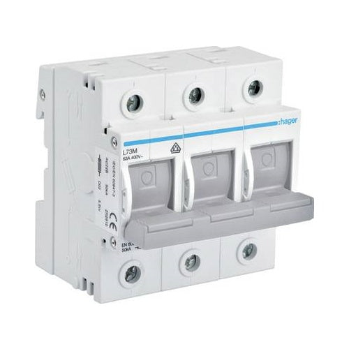 Hager L73M. Nominale Stromabgabe: 63 A. Gewicht: 355 g (L73M) afbeelding 1