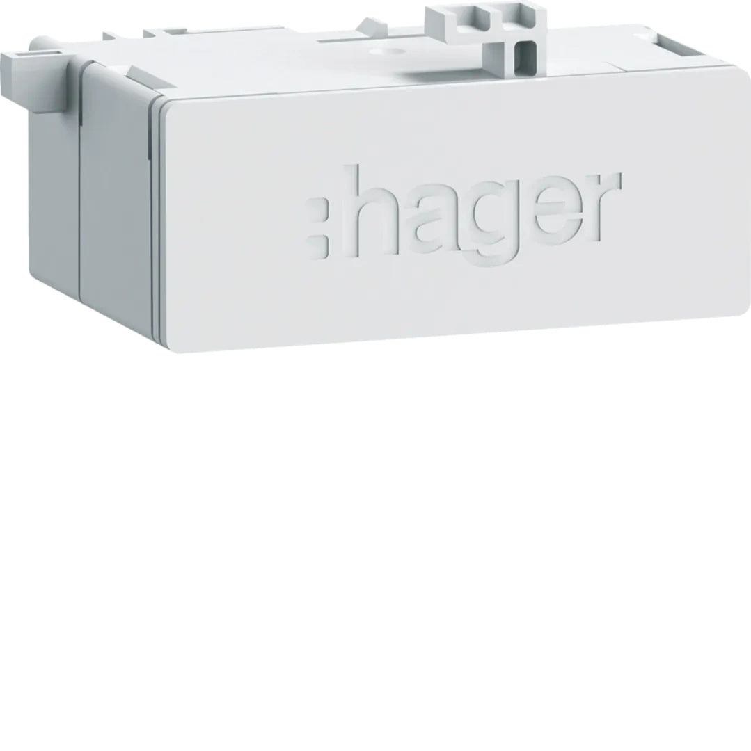 Hager ZZ45WAN2PP RJ45-Buchse in Patch/ Patch 180° f.WAN-Anwendung IP20 CAT6A (ZZ45WAN2PP) - 3250612276301 - afbeelding 1