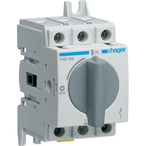 Hager Lasttrennschalter 3P 63A HAB306 (HAB306) afbeelding 1