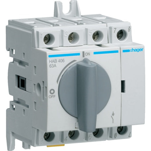 Hager Lasttrennschalter HAB406 4P 63A (HAB406) afbeelding 1
