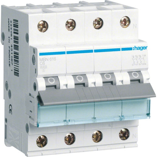 Hager MBN616 Elektroschalter 4P (MBN616) afbeelding 1