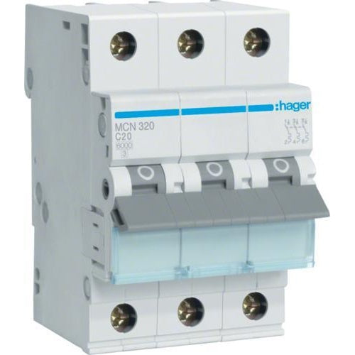 Hager MCN320. AC Eingangsfrequenz: 50/60 Hz, Nominale Stromabgabe: 20 A (MCN320) afbeelding 1