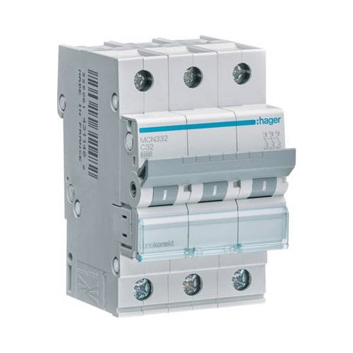 Hager MCN332. AC Eingangsfrequenz: 50/60 Hz, Nominale Stromabgabe: 32 A (MCN332) afbeelding 1