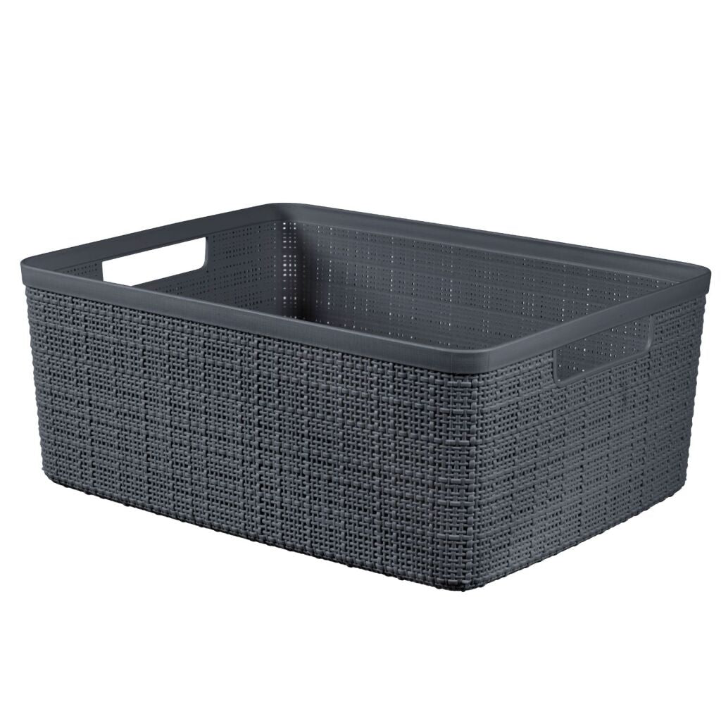 Curver Storage Basket 12 L Anthracite Jute-Look