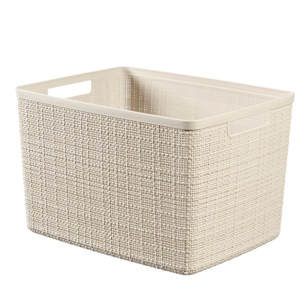 Curver Jute-Look Storage Basket 20 L Cream