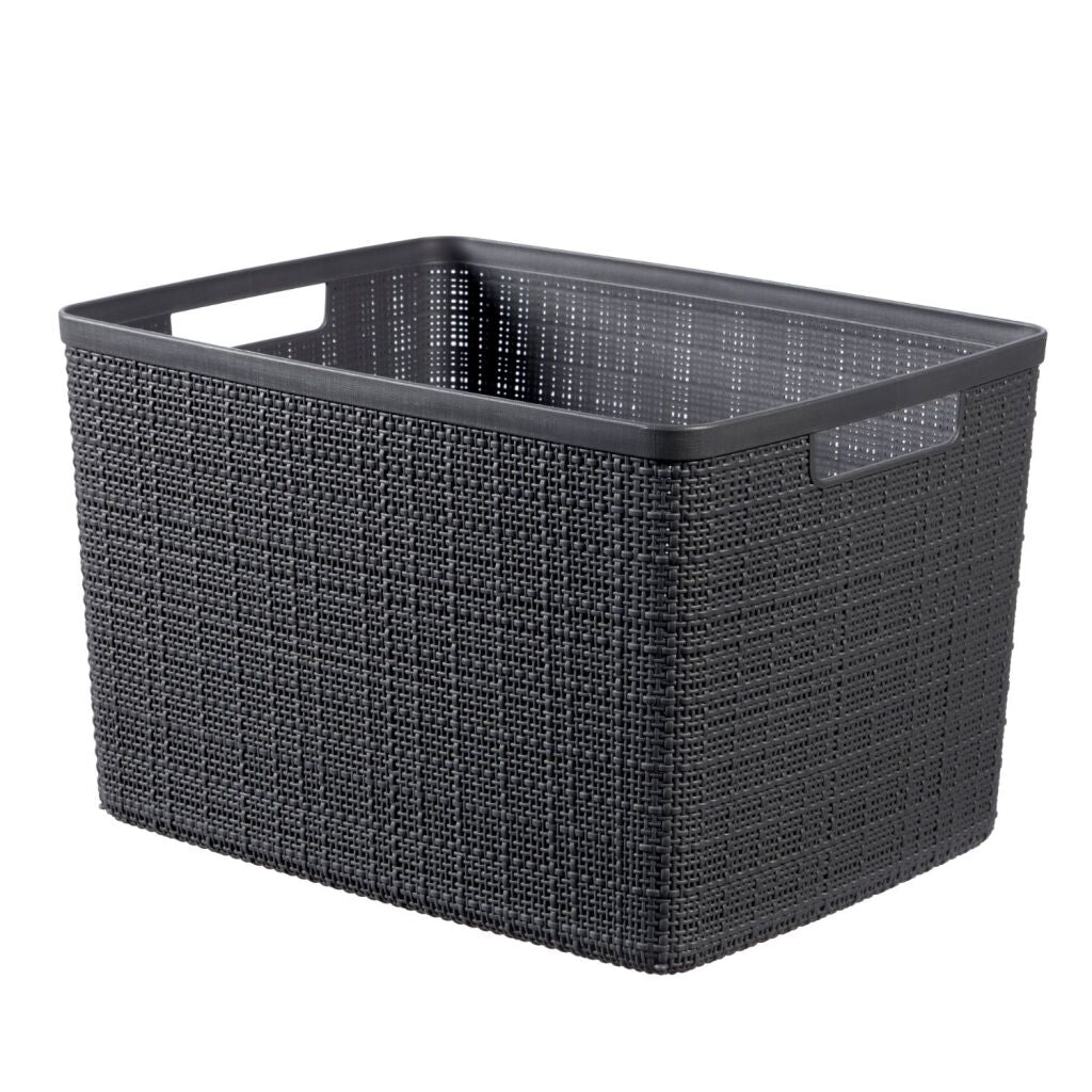 Curver Jute-Look Storage Basket Anthracite 20 L