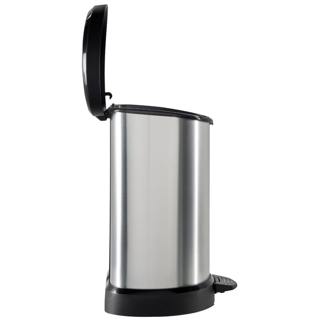 Curver Decobin Oval Pedal Bin 20 L Silver/Black