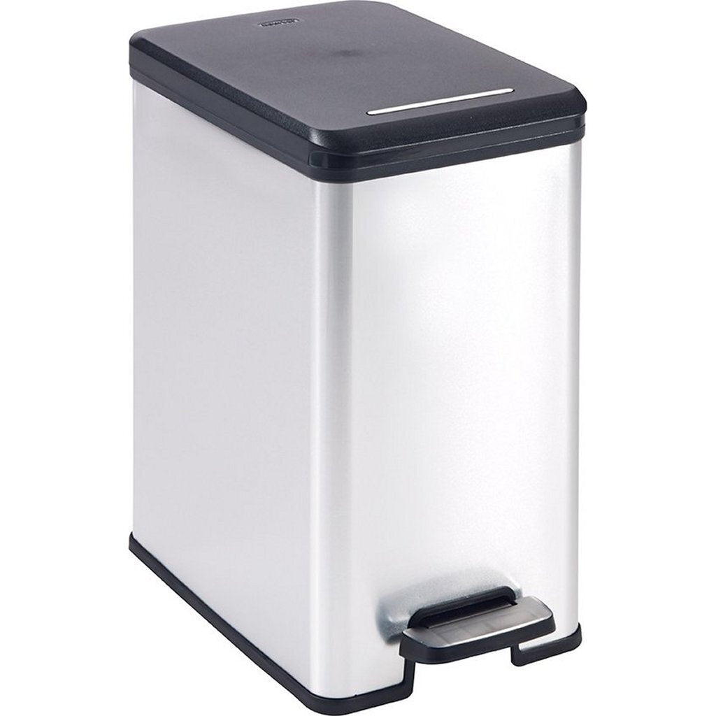 Curver Decobin Slim Pedal Bin 25 L Metallic/Black for Waste
