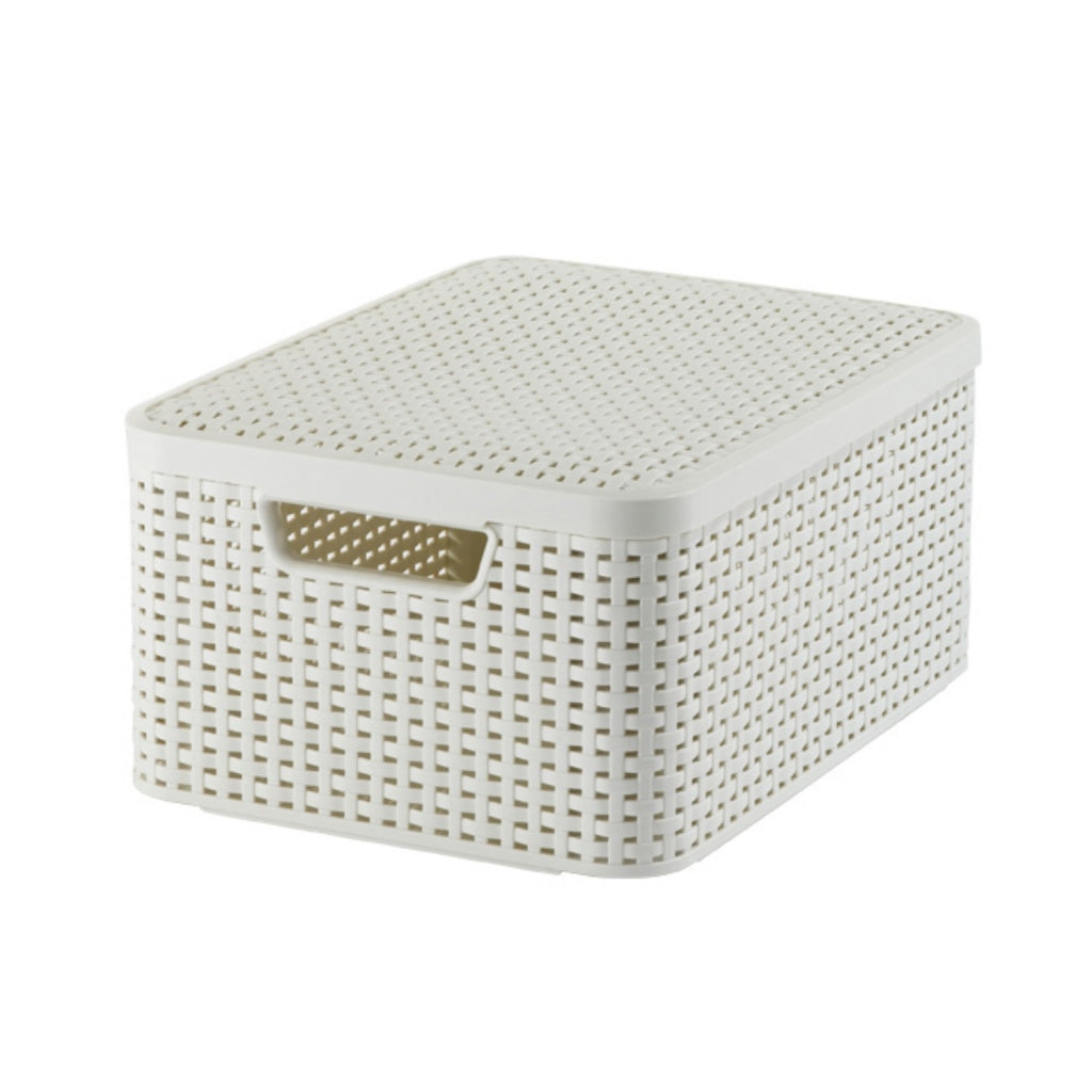 Curver Style Storage Basket with Lid 18 L White