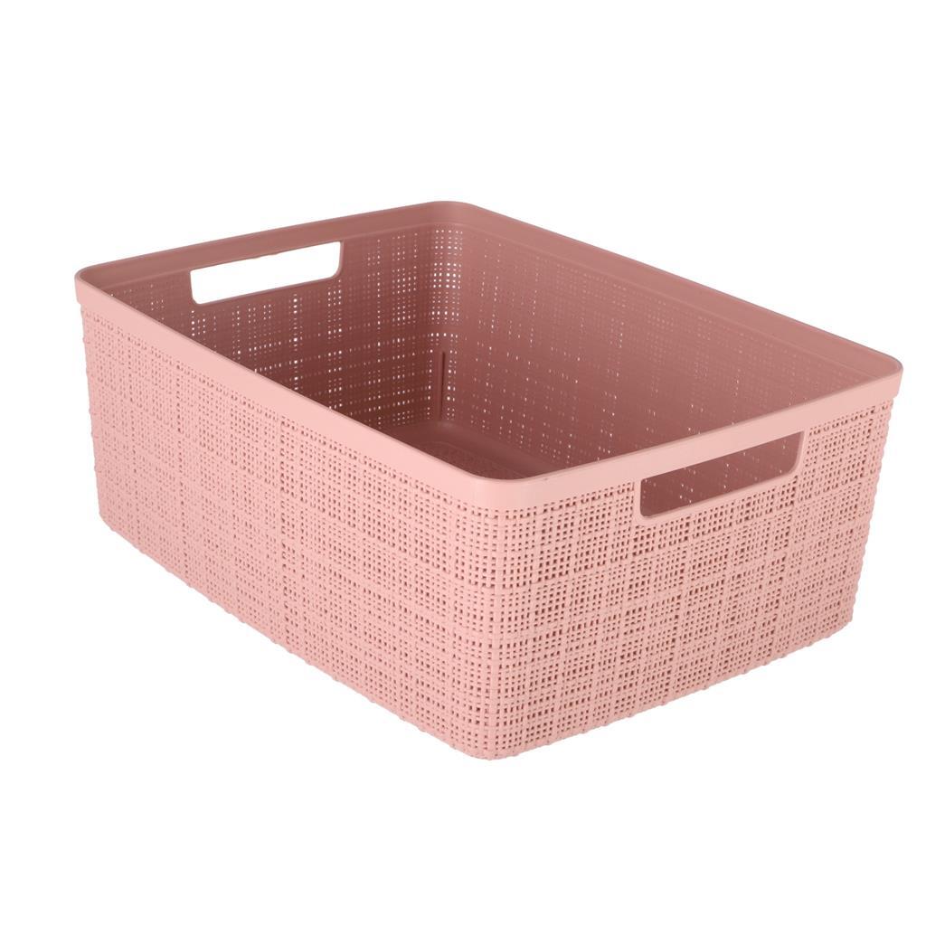 Curver Jute-Look Storage Basket 12 L Pink