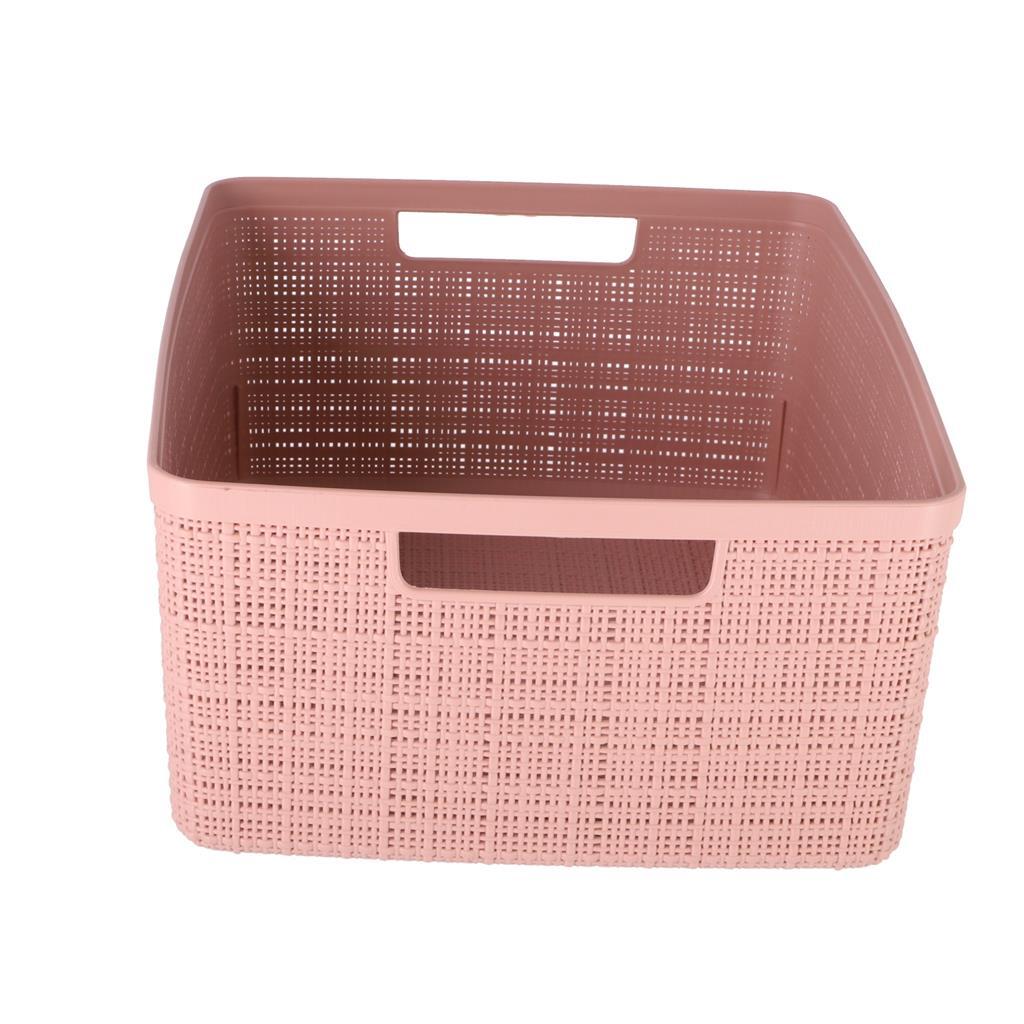 Curver Jute-Look Storage Basket 12 L Pink