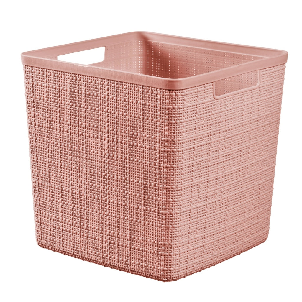 Curver Jute-Look Storage Basket 17 L Pink