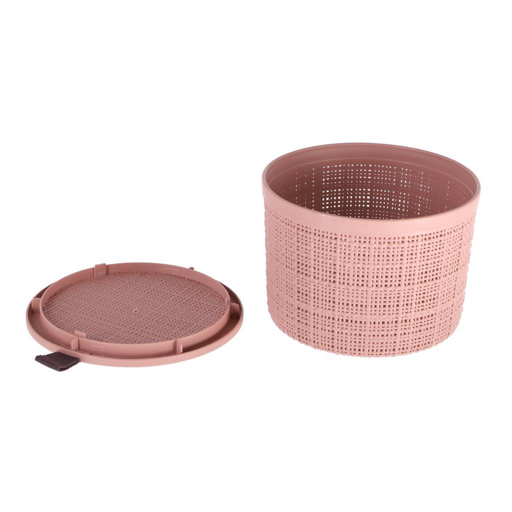 Curver Jute-Look Round Storage Basket 2 L Pink