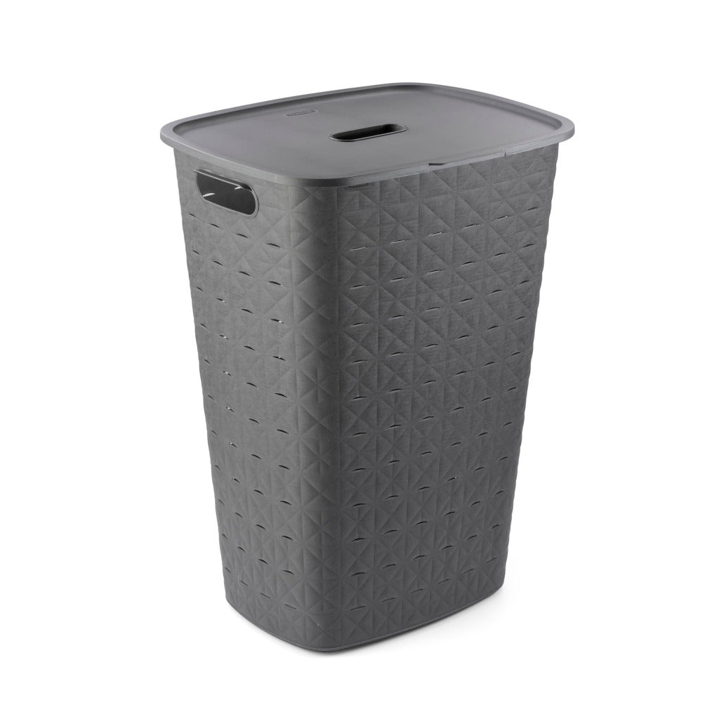 Curver Softex Laundry Basket with Lid 56 L Anthracite