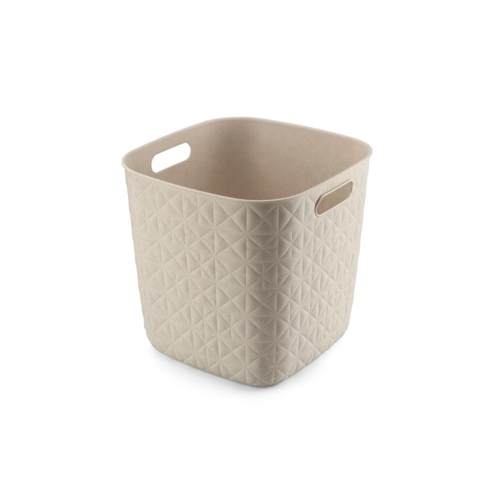 Curver Softex Storage Basket 15 L Chalk White - Compact with Ergonomic Handles