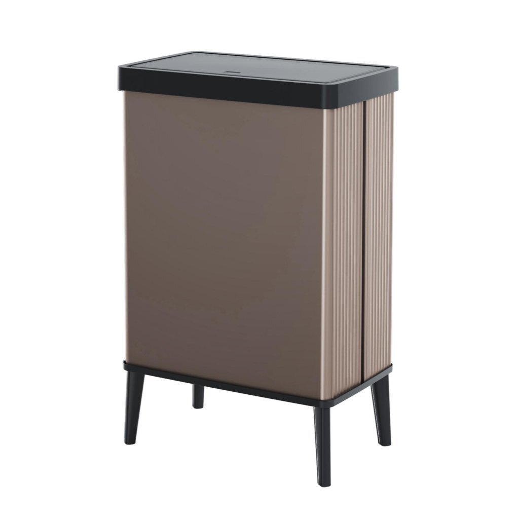 Curver Verto High Trash Can 54 L Push Pearl Rose - Stylish Waste Disposal