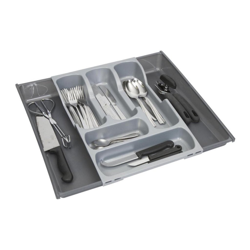 Curver Extendable Cutlery Tray 7-Compartment Grey/Anthracite