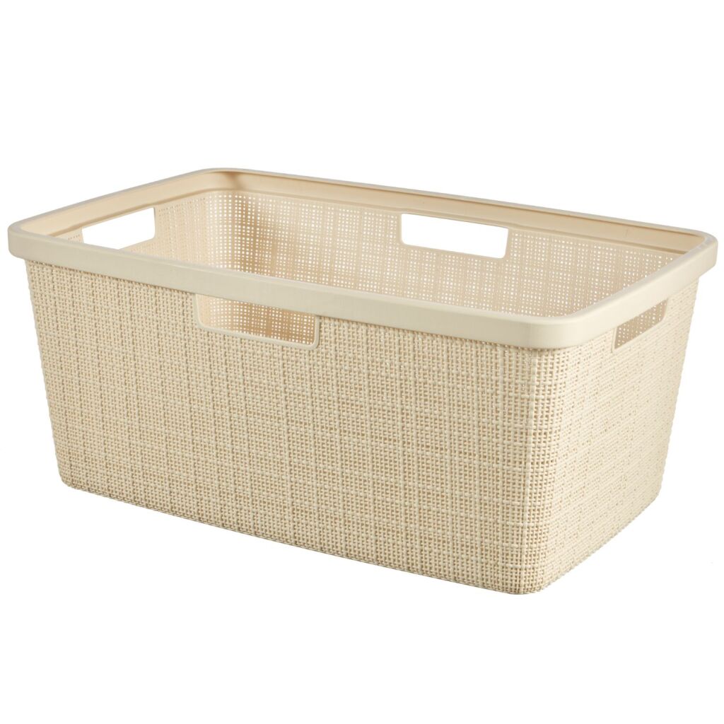 Curver Jute-Look Laundry Basket 46 L Cream