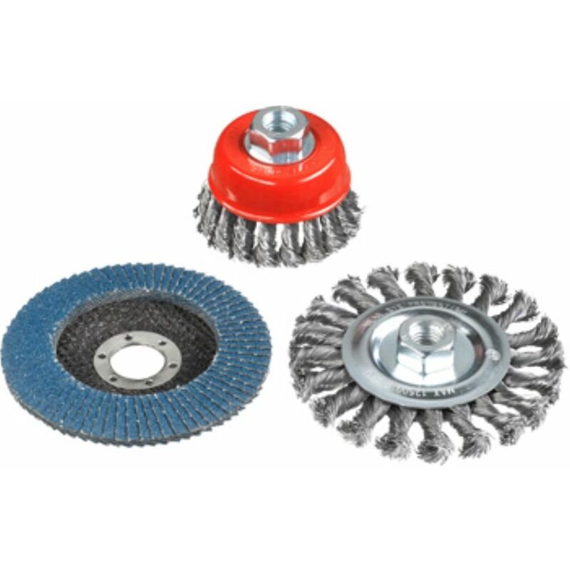 kwb Wire Brush Set for Angle Grinders - 3 Pieces - Model 597510
