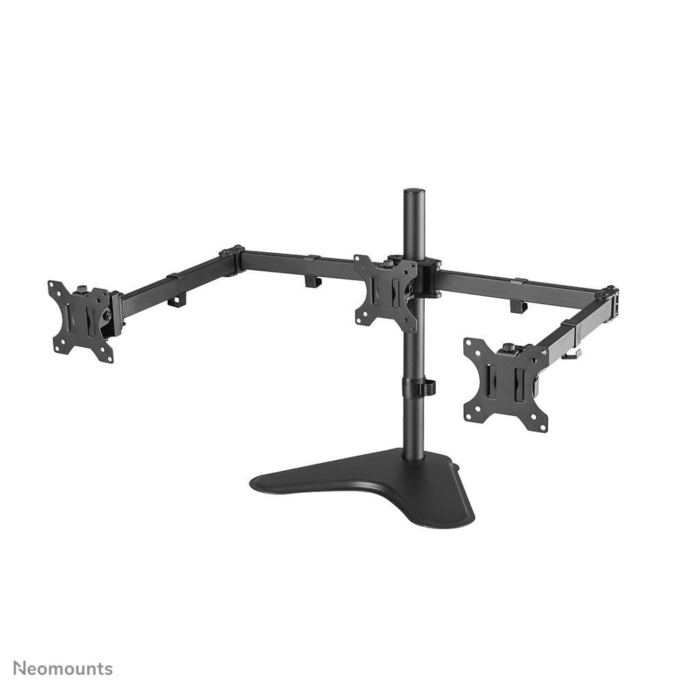 Neomounts FPMA-D550DD3 - Setup for 3 Monitors (Full-Motion) - Black - Screen Size: 33-68.6 cm (13"-27") - Desk