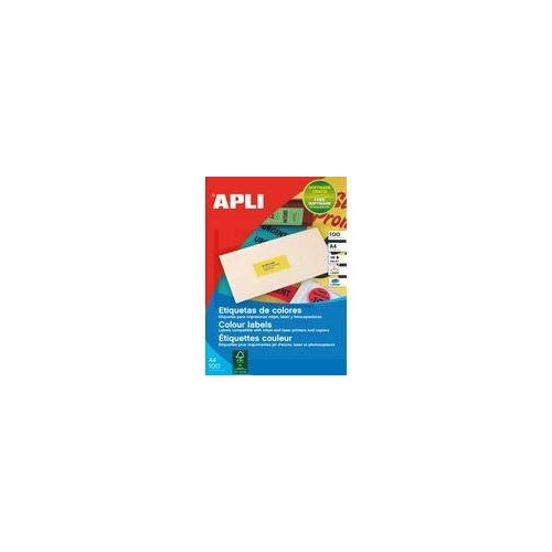 agipa Adress-Etiketten, 105 x 148,5 mm, gelb für Inkjet-/ Laserdrucker und Kopierer, nicht ablösbar, - 1 Stück (100758) afbeelding 1