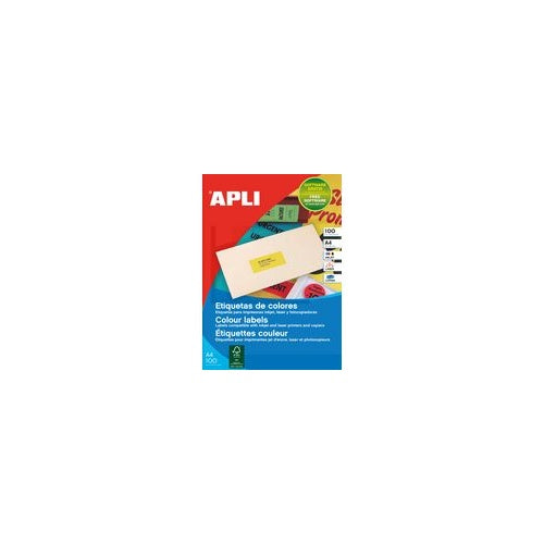 agipa Adress-Etiketten, 70 x 35 mm, neon orange für Inkjet-/ Laserdrucker und Kopierer, nicht ablösbar, - 1 Stück (100765) afbeelding 1