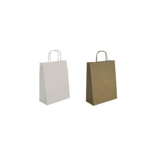 agipa Geschenktüte (B)240 mm x (H)310 mm, weiß Papier-Tragetasche, aus Kraftpapier, mit Tragekordel, außen - 1 Stück (101649) - 3270241016499 - image 1
